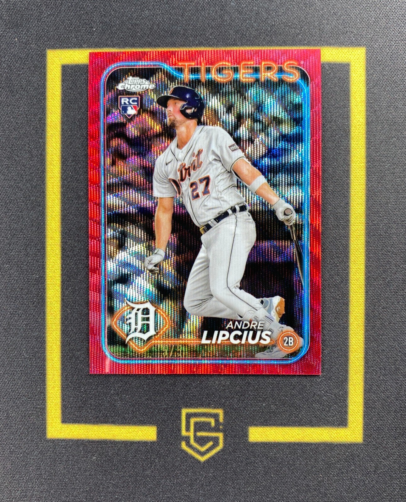 2024 Topps Chrome Rookie Red Wave Refractor 5/5 Andre Lipcius FCKC1