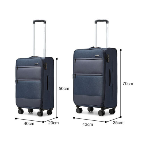 Kofferset Koffer Stoff Reisekoffer 4 Rollen Trolley Handgepäck Stoffkoffer - Bild 28 von 29