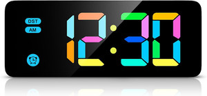 AMIR RGB Digital Alarm Clock for Bedrooms Heavy Sleepers Kids Small