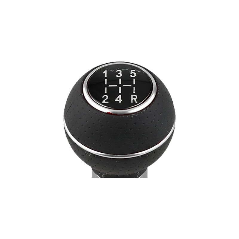 Liga de alumínio prata universal 5 velocidades carro MT manual câmbio de marchas botão - Imagem 4 de 4