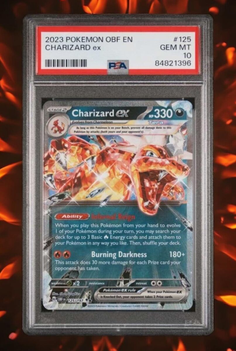Charizard EX PSA 10 GEM MINT Obsidian Flames Pokemon 125/197 Charizard EX PSA 10 GEM MINT Obsidian Flames Pokemon 125/197