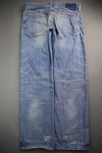 Pantalones de mezclilla para hombre H&M Bragg ajuste recto en dificultades talla 34x32 botones mosca - Imagen 8 de 10