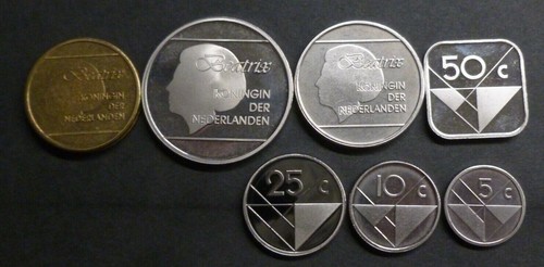 ARUBA Münzen Typensätze 5c bis 2,5 oder 5 Florins unc einige rar nur aus Sets - Bild 9 von 9