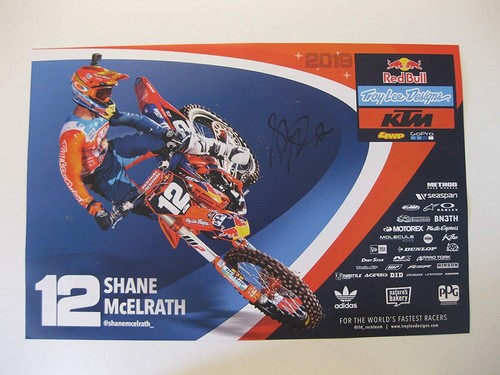 Shane McElrath supercross motocross signed autographed 12x18 Poster COA.