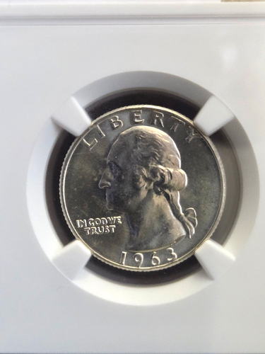 1963-D Washington Quarter NGC MS65 - Picture 4 of 4