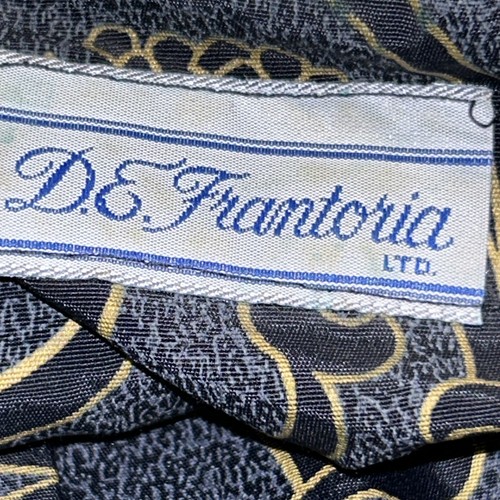 Vintage DE FRANTORIA Jacket Blazer Career Black Gold Floral Sophisticated Sz 18 - Picture 3 of 5