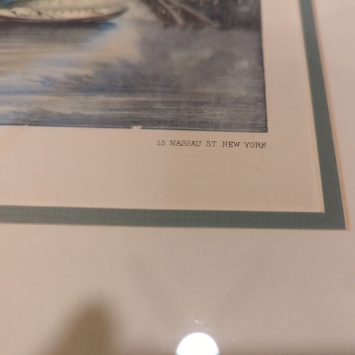 Original Currier And Ives Lithograph "THE OLD FORD BRIDGE" Hand Colored VHTF - Photo 4 sur 7