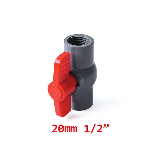 Grau PVC Kugelhahn Kugel Ventil Innengewinde Muffen Rohrverbinder 20-160mm - Picture 15 of 23