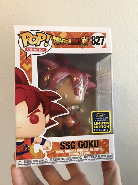 Funko Pop SDCC 2020 Comic Con Dragonball Z SSG Goku SHARED STICKER EXCLUSIVE | eBay