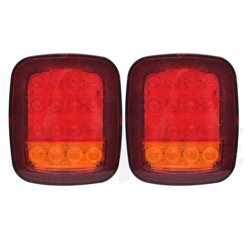 12V 24V 16 Led Rear Tail Light Brake Stop Trailer Lamp For Jeep Wrangler Truck - Picture 10 of 10
