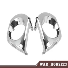 2X Left+Right Front Fog Light Bezel Cover Trim Chrome For Toyota 4Runner 2010-13