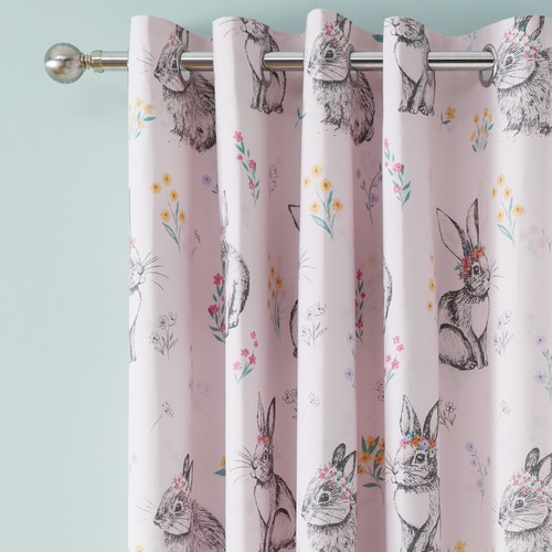 Catherine Lansfield Bunny Tails Ditsy Flower Kids Duvet Cover Bedroom Range Pink - Picture 15 of 59