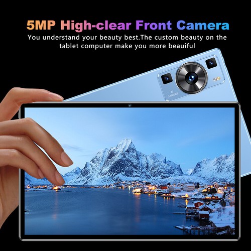 Black EU Plug Tablet 6GB+128GB 10.1in 1960*1080 High-Clear Andr-oid13 4G Cal Kit - Picture 6 of 7