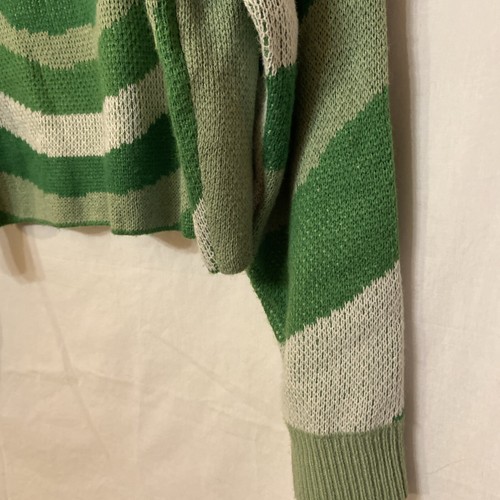 DIVIDED H&M Pullover Gr. S grün weiß Schmetterling cropped kastig Strickpullover bequem - Bild 3 von 7