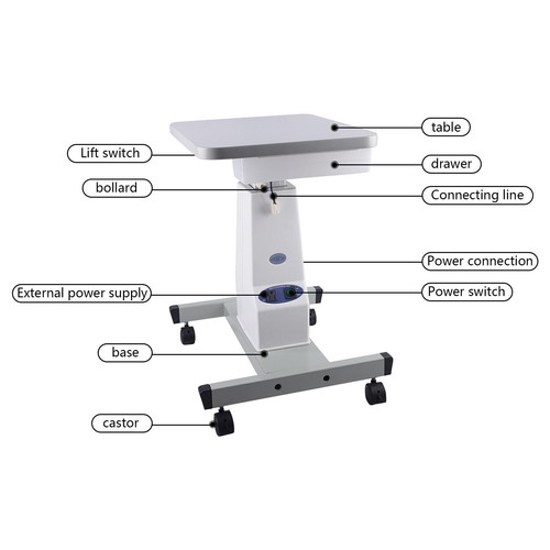 Tavolo Ottico Motorizzato 40x48 cm Elettrico Supporto Lavoro Strumento Mobile - Foto 8 di 18