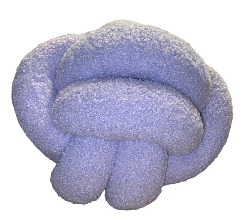 Furn Boucle Fleece Knotted Throw Pillow Lilac Purple NWT - Picture 6 of 6