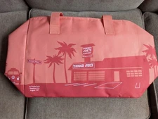 Trader Joe's Insulated Tote Cooler Bag Peach Pastel Large 8 Gal NEW 2025 Limited