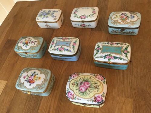 Rare Vintage Limoges Le Tallec Trinket Box French Porcelain Hand Painted - Picture 2 of 79