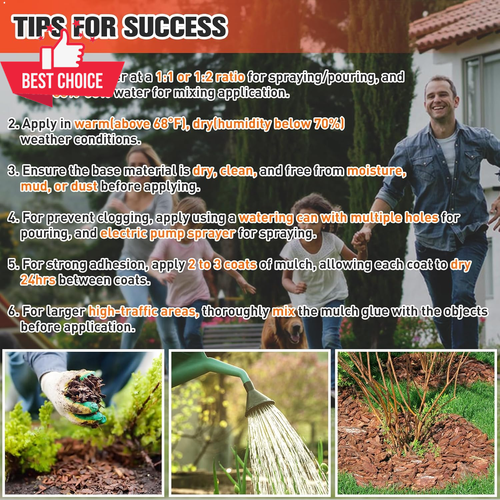 Strong Mulch Glue Concentrate 64OZ Fast Dry Gravel Stabilizer Landscaping Binder - Picture 8 of 12
