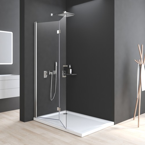 Walk-In Duschwand Falttür Duschabtrennung Duschtrennwand Duschwände B:100 120cm - Bild 6 von 14