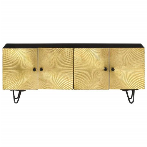 Mobile Porta tendance Tv 110x30x45 Cm In Legno Massello Di Mango