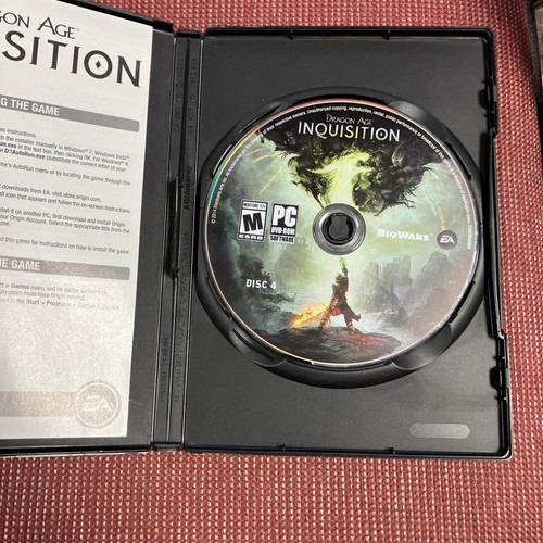 Dragon Age: Inquisition (PC, 2014) ALL 4 DISCS AND CODE - Picture 3 of 4