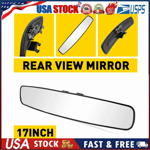Panoramic Rear View Mirror 17 inches Wide Angle Convex Car Truck SUV Day Night - Picture 23 of 23