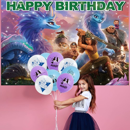 Raya and the Last Dragon Party Supplies Set Balloons Cake Toppers Banner - Bild 7 von 7