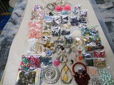 2 lbs 8 oz beads Charms findings Jewelry lot Make your own