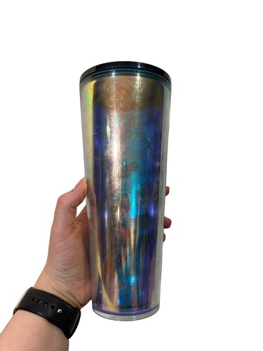 Starbucks Iridescent Mermaid Tumbler Geometric Scales 2020 Cold Cup 24oz Teal - Bild 5 von 8