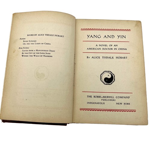 YANG AND YIN | Alice Tisdale Hobart | Bobbs-Merrill Co.| 1936 | FIRST EDITION - Picture 8 of 10