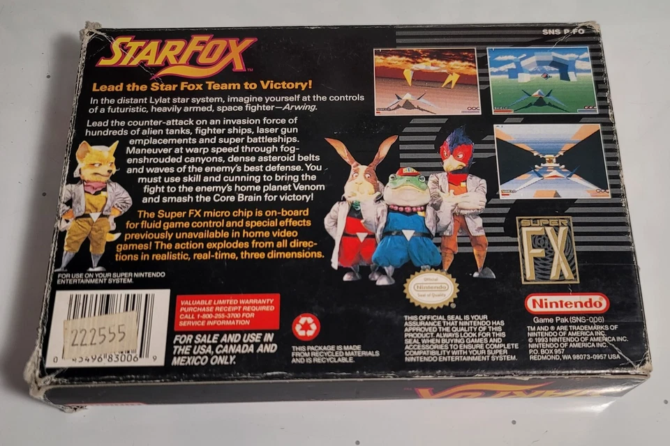 Star Fox (Super Nintendo, 1993)CIB, TESTED - Image 2 of 4
