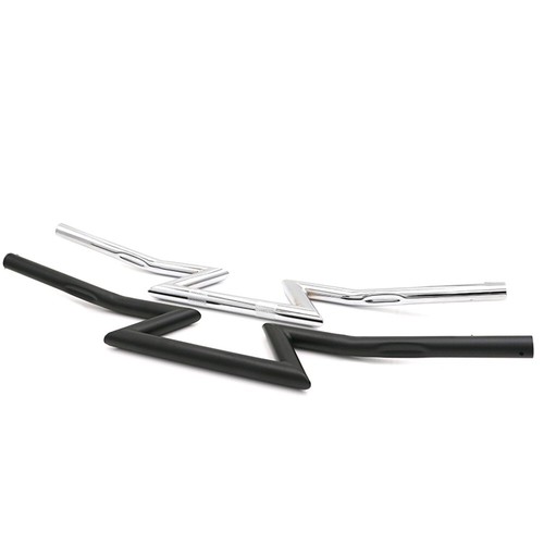 Motorcycle 1'' Handlebar Type Z Chrome Bar for Harley Cafe Racer Indian Triumph - Picture 5 of 8