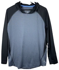 SPLIT Hoodie Mens Size Small Black Gray Lightweight Athletic Stretch Performance