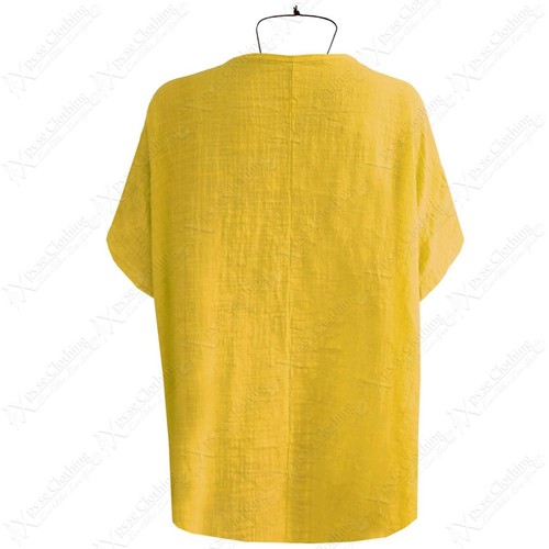 COLLAR SEÑORA DE GRAN TAMAÑO SUELTO AJUSTE VERANO CROCHET DETALLE ALA DE MURCIÉLAGO LINO TOP - Imagen 5 de 15