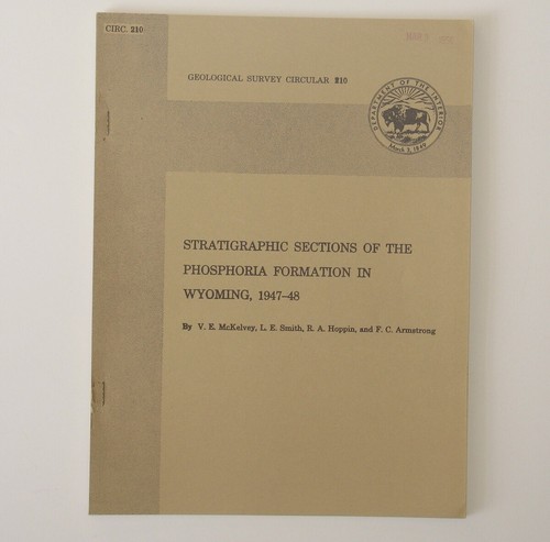 4 Wyoming Stratigraphic Sections Phosphoria Formation Geological Surveys 1947-52 - Foto 2 di 5