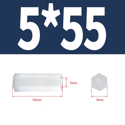 M2-M5 Hexagonal Female Pillars Nylon Plastic PCB Standoff Hex Spacers Insulator - Picture 87 of 87