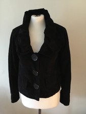 **kensie** Ladies Black Needlecord Jacket Uk Size 10 (4) The Chest Is 36 Inches