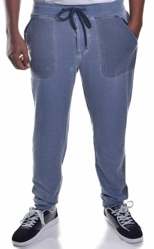 Calvin Klein Mens Sweat Pants Navy Blue Zip Pockets Slim Fit Jogger Large - Afbeelding 1 van 3