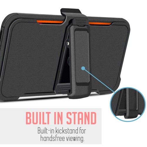 For T-Mobile REVVL 6 Pro/ 6 5G Case Built in Screen Heavy Duty Stand Belt Clip - Picture 42 of 55