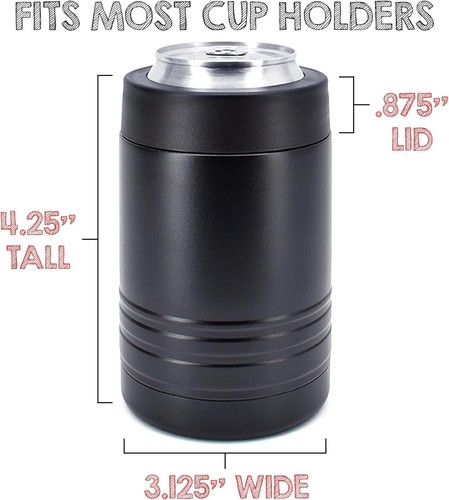 6-Pack 12oz Stainless Steel Double Wall Vacuum Insulated Beverage Cooler - Black - Picture 6 of 8