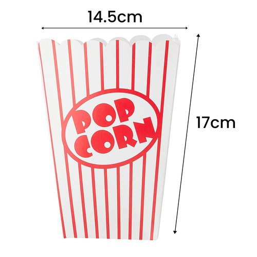 Popcorn Taschen/Boxen Party Kino Film Hollywood Essen rot weiß gestreift 8/10 Stck. - Bild 15 von 17