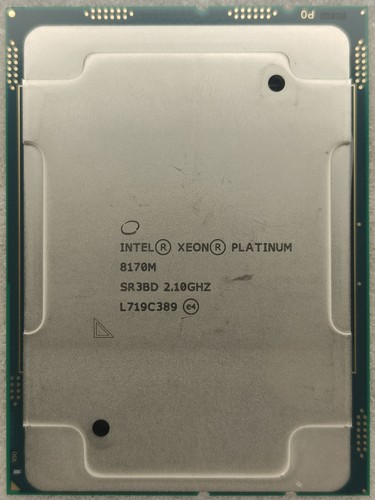 Intel Xeon platinum 8170M (SR3BD) 26 Core 64-bit processor 2.10 GHz