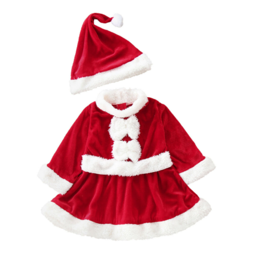 Christmas Girls Fancy Dress Kids Baby Xmas Santa Party Boys Clothes Outfit - Picture 3 of 12
