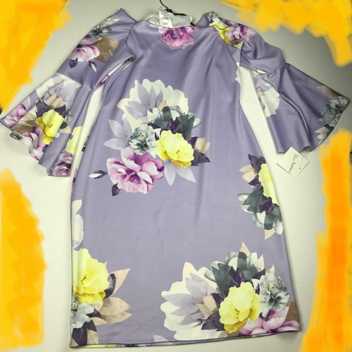 Nwt: Olivia Mathews Floral womens dress SzL