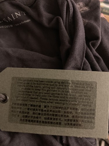 Neu AllSaints Magnolia Pina T-Shirt in Schwarz - Damengröße Medium * kleiner Fehler - Bild 7 von 10