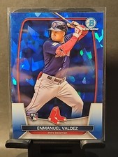 2023 Bowman Chrome Sapphire ENMANUEL VALDEZ RC Rookie Base Refractor #9 Red Sox