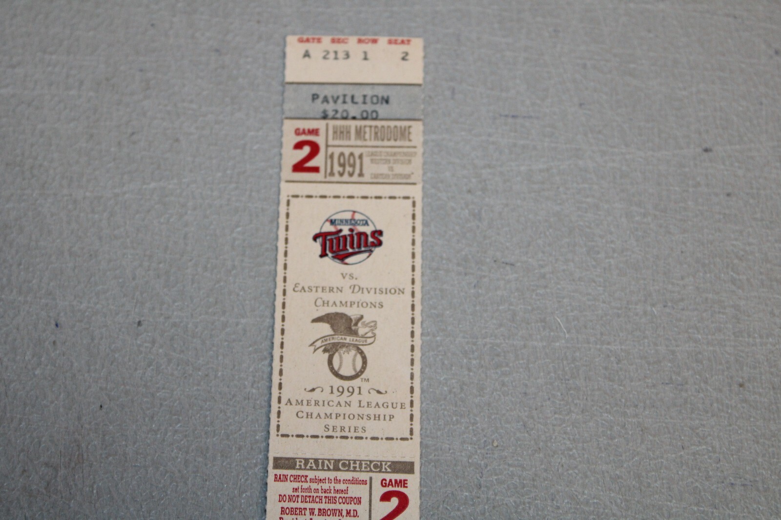1991 MINNESOTA TWINS VS TORONTO BLUE JAYS AMERICAN LEAGUE ...