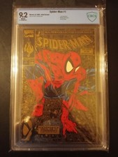 Spider-Man Vol.1 #1 9.2 CBCS 2nd Print Gold Background Variant 1990 CGC