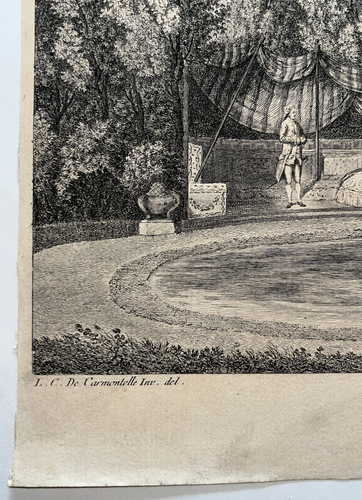 PAVILLON JEU BAGUE Paris GRAVURE Michault CARMONTELLE Chine PARC MONCEAU XVIII° - Picture 4 of 4